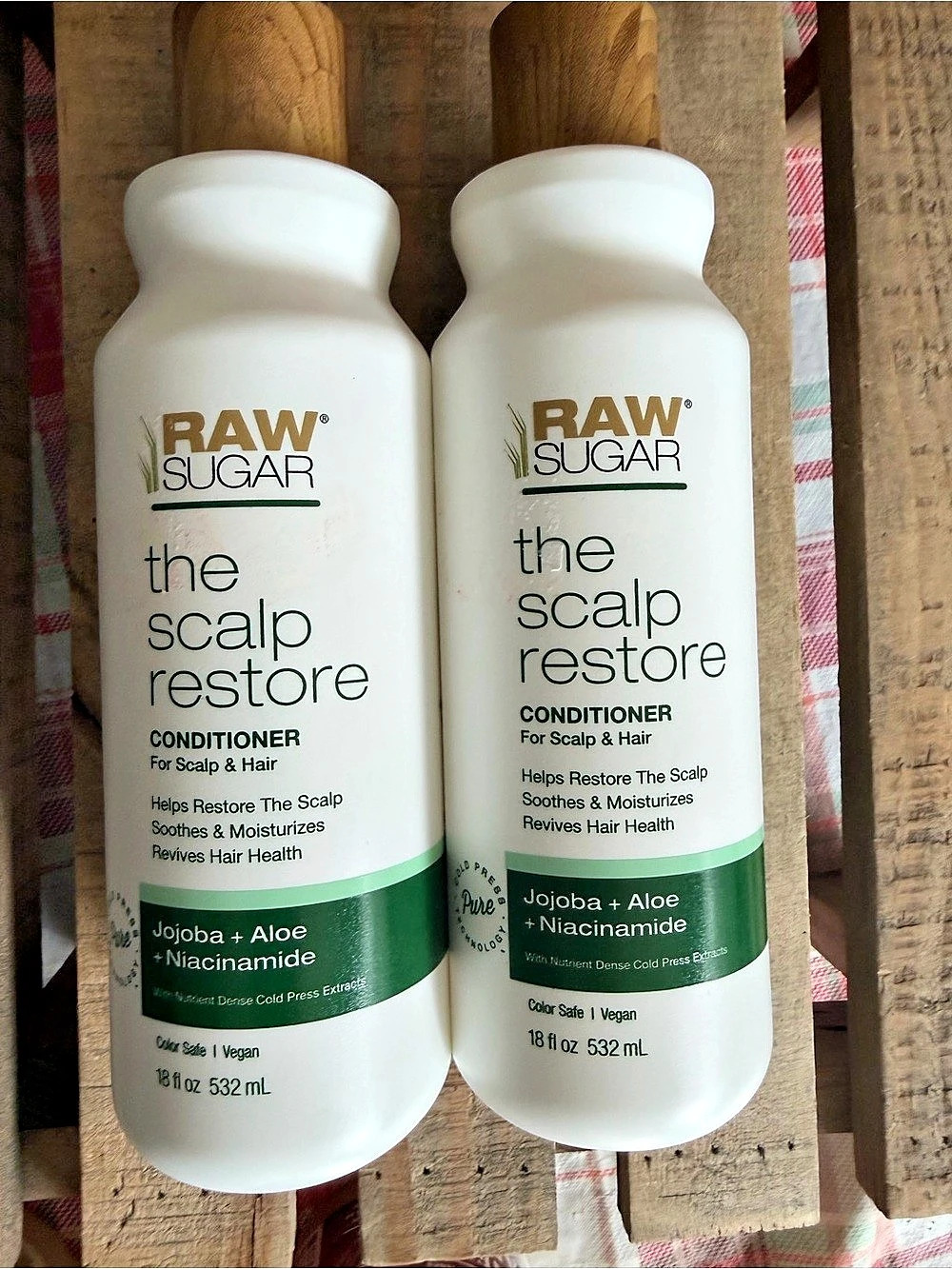 (2) RAW Sugar The Scalp Restore Conditioner - Jojoba + Aloe + Niacinamide